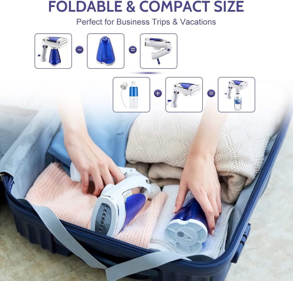 1600W Garment Steamer For Folding Clothes Handheld Upright Steam Iron For Travel - Univercell