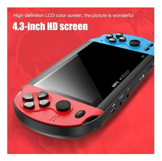 New Updated 4.3-inch X7 MP5 3000Plus Games Pocket Retro Game Console - Univercell