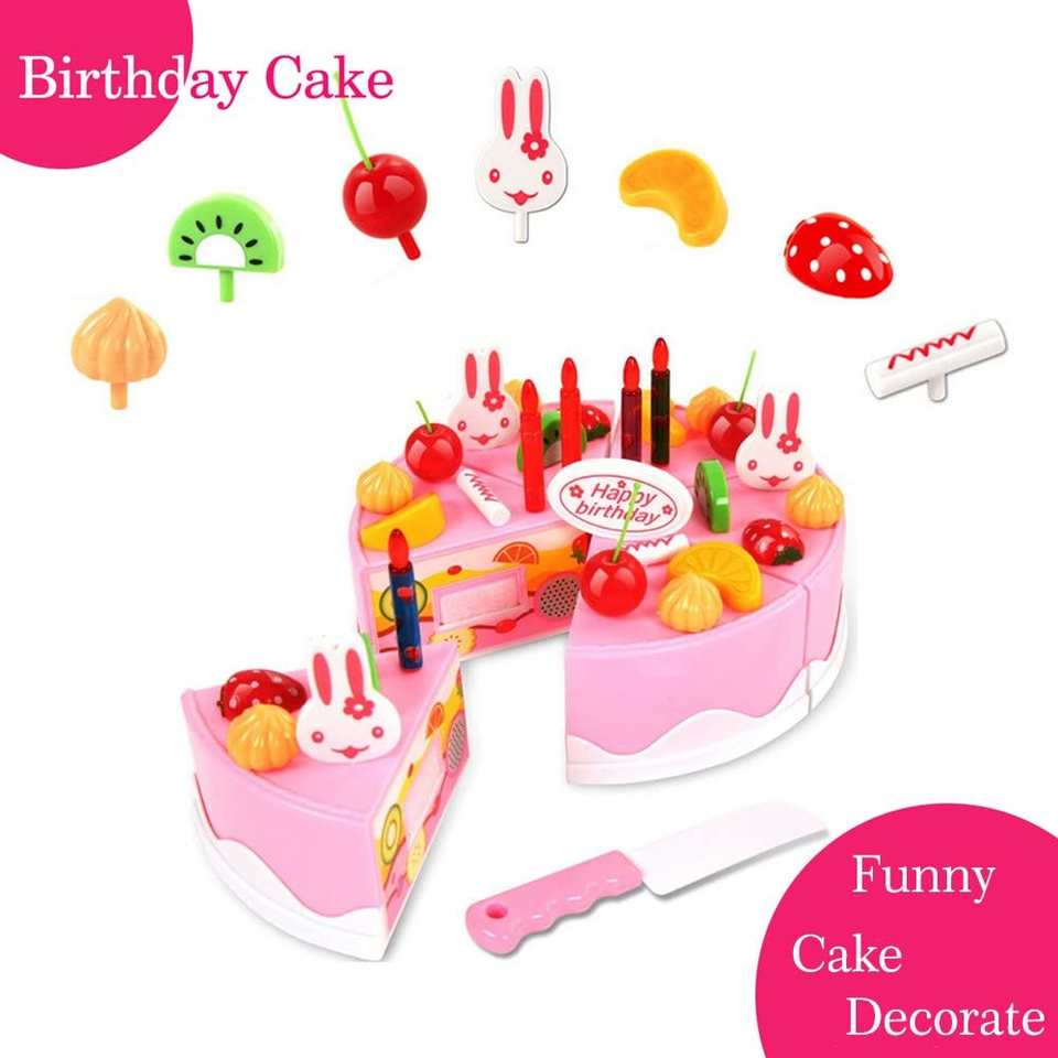 Kids Choice 38pc Cutting Cake Set Play Making House Birthday Kids Funny Toys - Univercell