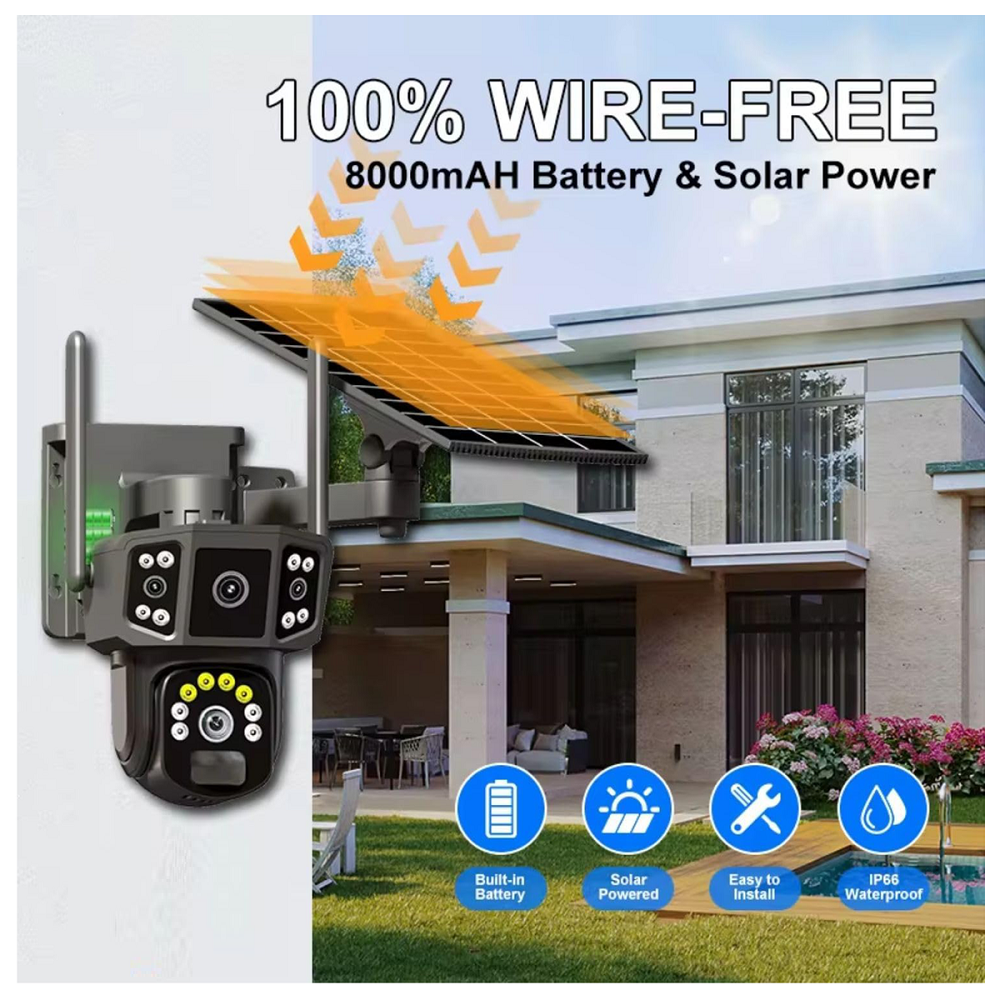 Solar Powered Wireless Wifi CCTV Camera