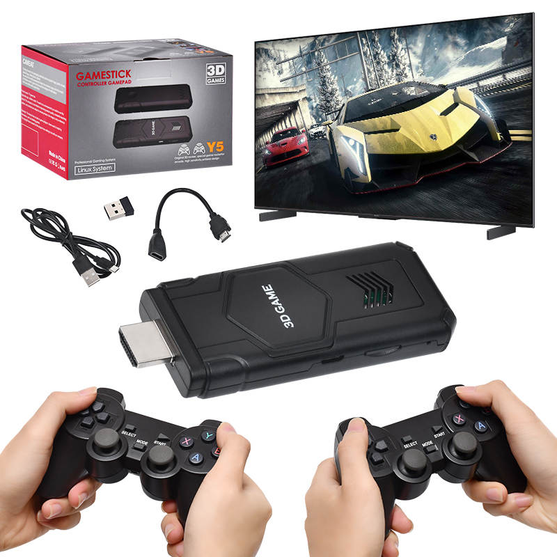 Plug N Play 4K HDMI Y5 Retro Game Console Built in 45K+ Games 64GB 2 Player Wireless Game Stick - Univercell