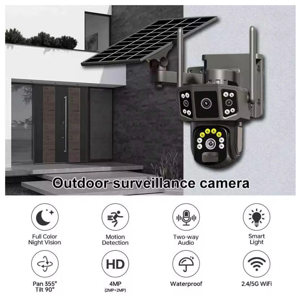 Solar Powered Wireless Wifi CCTV Camera