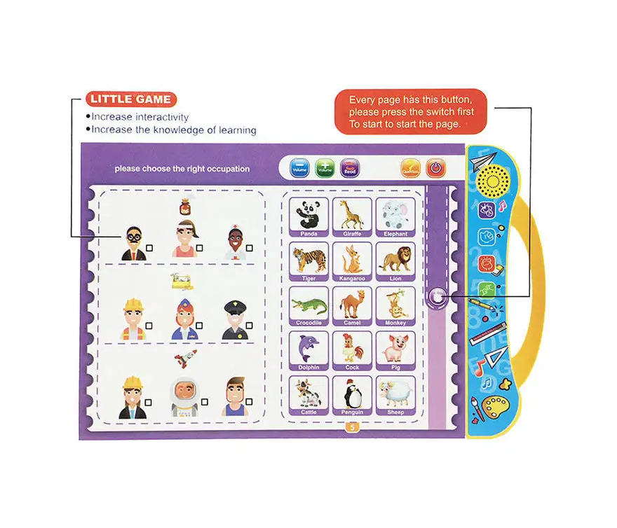 Learning Study Book - Sound n Musical English Educational Book for Kids - Univercell