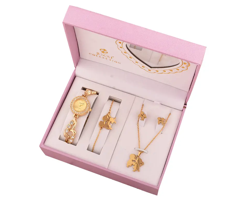 Special 4pc Jewelry Ladies Gift set Watch, Neckless, Bracelet & Earing - Univercell