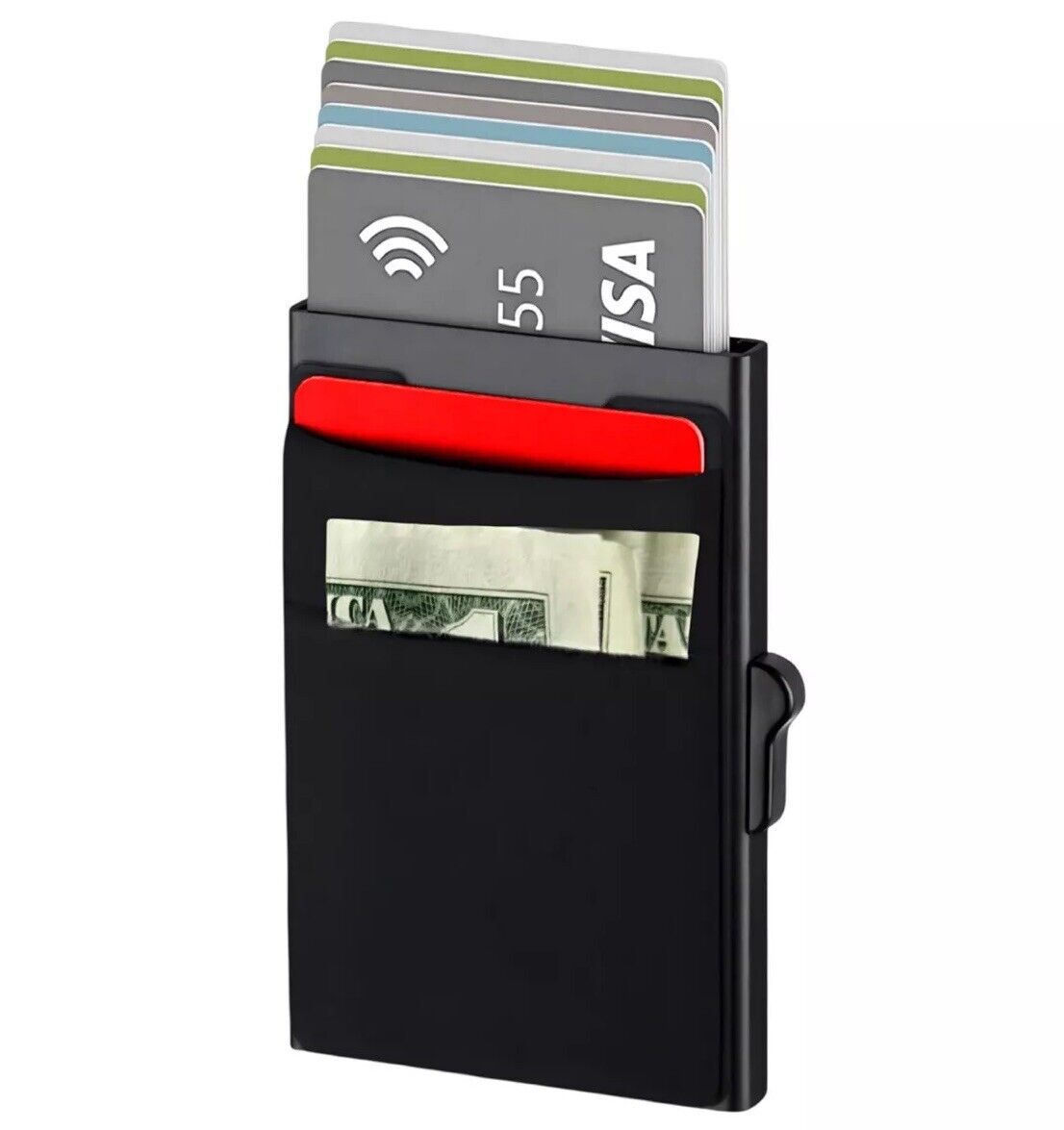 Mini Pop Up Card Case Slim Metal Minimalist Credit Card Holder RFID Wallet for Men Pocket Wallet - Univercell