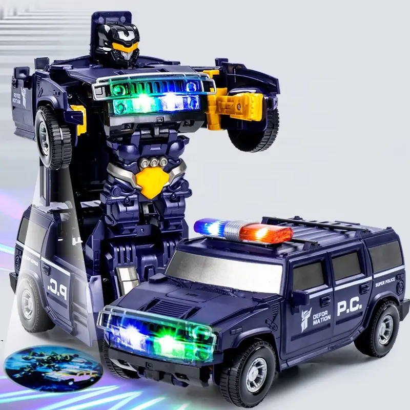 2-In-1 Transforming Robot to Car Toys with Light and Music for Kids - Univercell