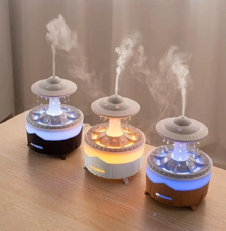 350ml Rain Cloud Aromatherapy Remote Essential Oil Diffuser, Desk Fountain Humidifier - Univercell