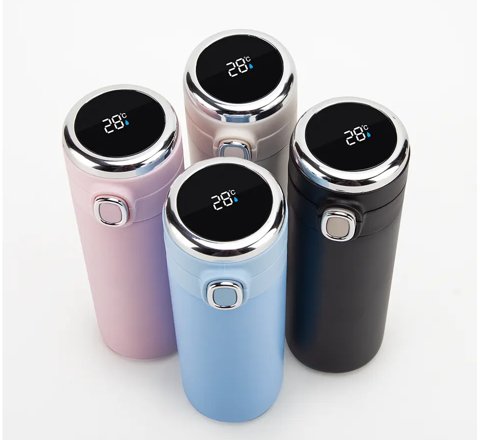 420ml Temprature LED Display Stainless Steel Smart Water Bottles Vacuum Flask - Univercell