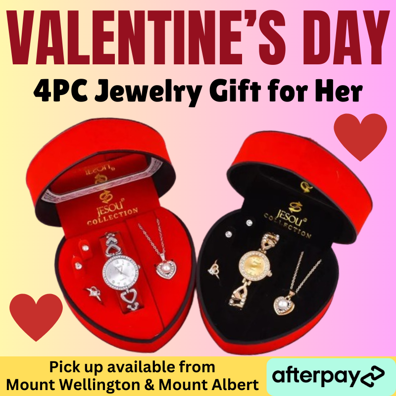 Valentines's Day Gift  Neckless, Ring, Quartz Watch Gift Box Simple Set N Elegant