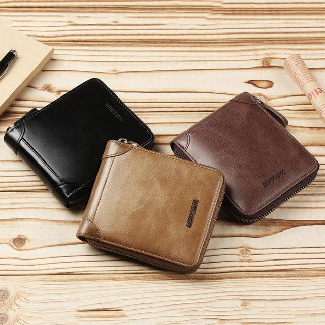 Buy Premium leather RFID Protection n Zipper Wallet for men's - Univercell