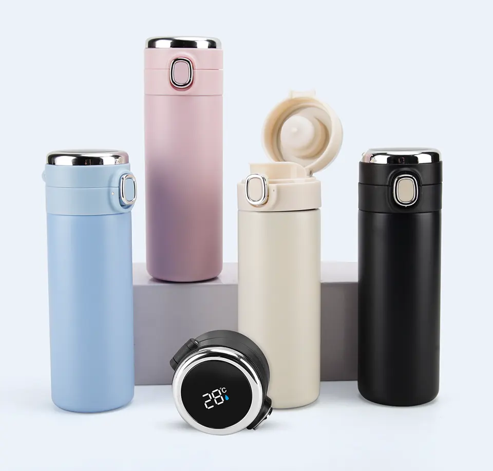 420ml Temprature LED Display Stainless Steel Smart Water Bottles Vacuum Flask - Univercell