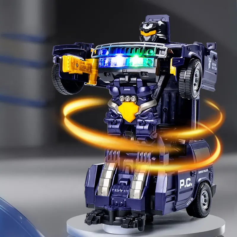 2-In-1 Transforming Robot to Car Toys with Light and Music for Kids - Univercell