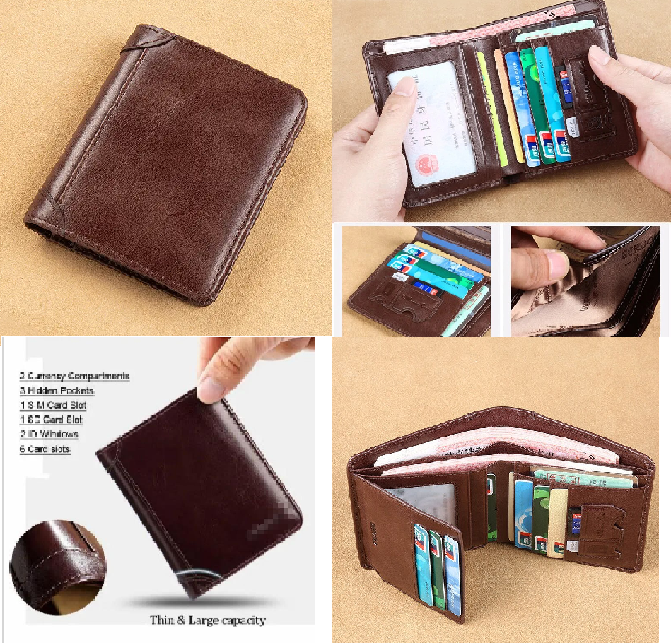 Vintage Men's 11 Card slot Genuine Leather Wallet for Men's - Univercell