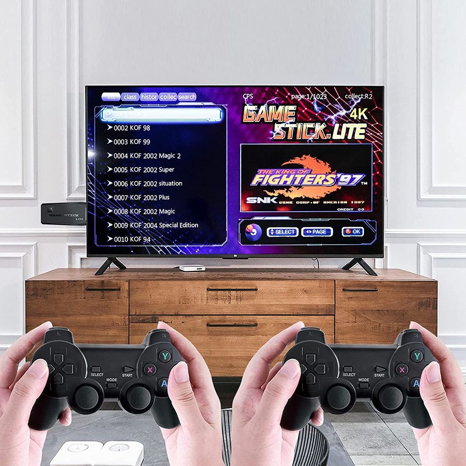 Retro Game Console with Dual Wireless Controllers Plug & Play Video Game Stick Built in 10000+ - Univercell