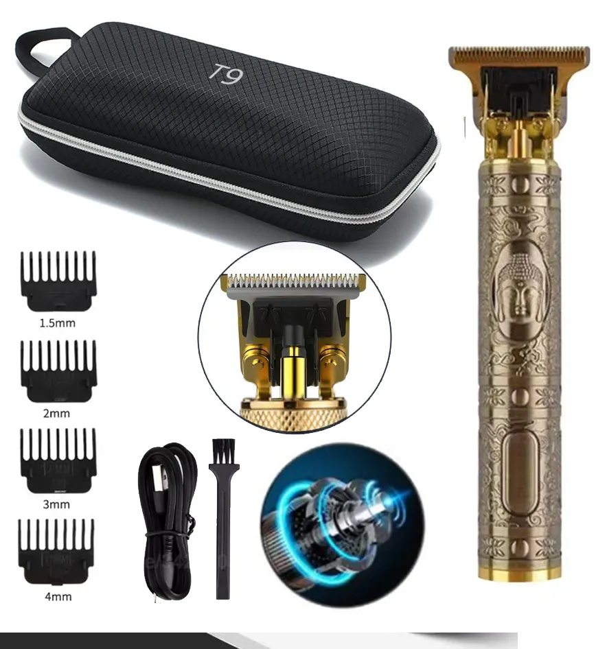 Vintage T9 Hair Cutting Machine Men's Electric Shaver Rechargeable Beard Hair Clipper for Mens - Univercell