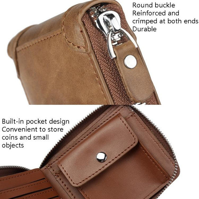 Buy Premium leather RFID Protection n Zipper Wallet for men's - Univercell