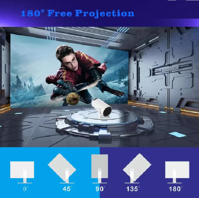 HY300 PRO Smart Ultra Projector Android 11 + M8 Pro Retro Game Stick