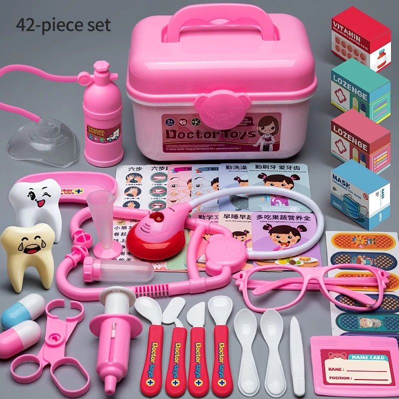 42pcs Doctor's Case with Accessories - Playing at Home Educational Game Toys for Kids - Univercell