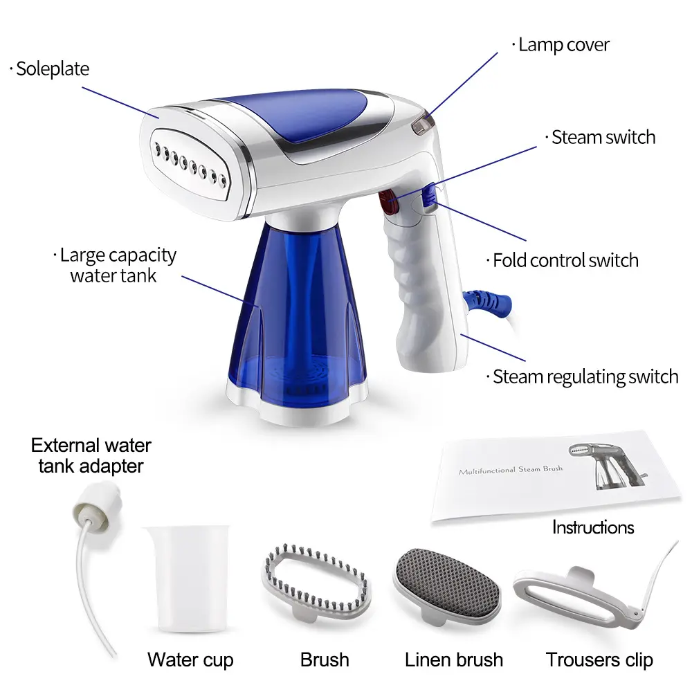 1600W Garment Steamer For Folding Clothes Handheld Upright Steam Iron For Travel - Univercell