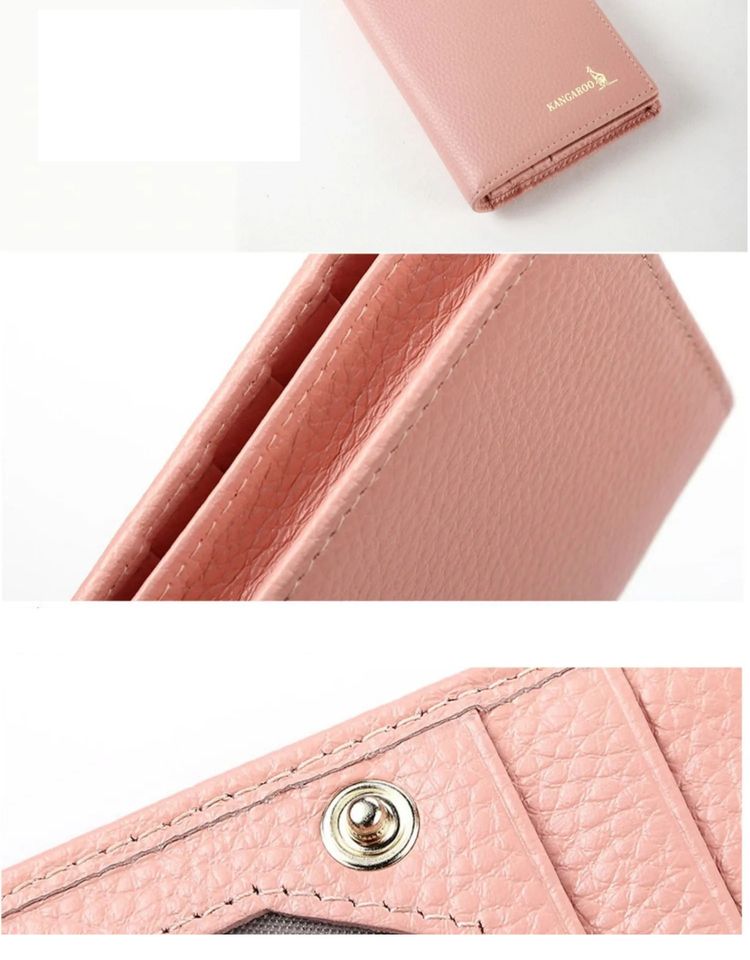 Women's Pink Leather wallet long Purse Card Holder Case for ladies - Univercell