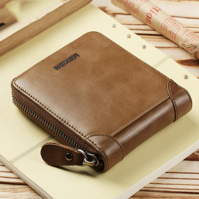 Buy Premium leather RFID Protection n Zipper Wallet for men's - Univercell