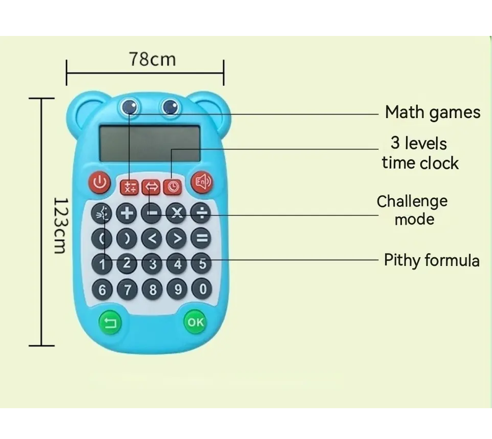 Math Speed Calculation Trainer Basic 4 Function Math Test n Math Game, Calculator for Kids - Univercell