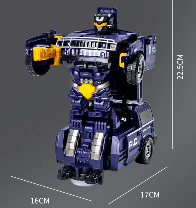 2-In-1 Transforming Robot to Car Toys with Light and Music for Kids - Univercell