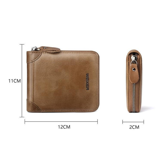 Buy Premium leather RFID Protection n Zipper Wallet for men's - Univercell