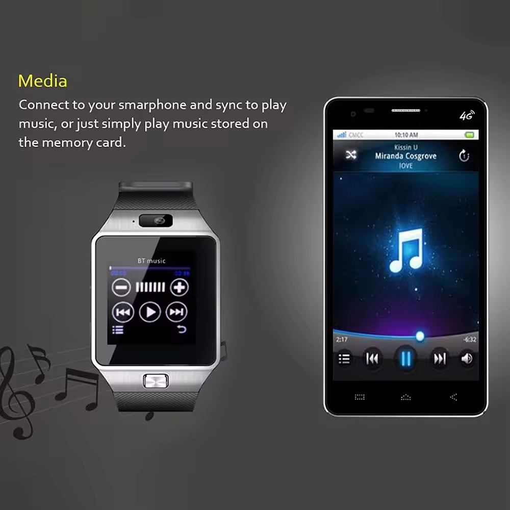 Smartwatch with camera touch screen Mirco SIM Card smartwatch for Android & IOS - Univercell