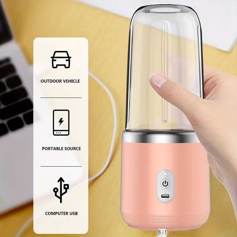 400ml Portable Charging Small Juicer, Household Multifunctional Juicer Cup, Wireless Portable Juicing - Univercell