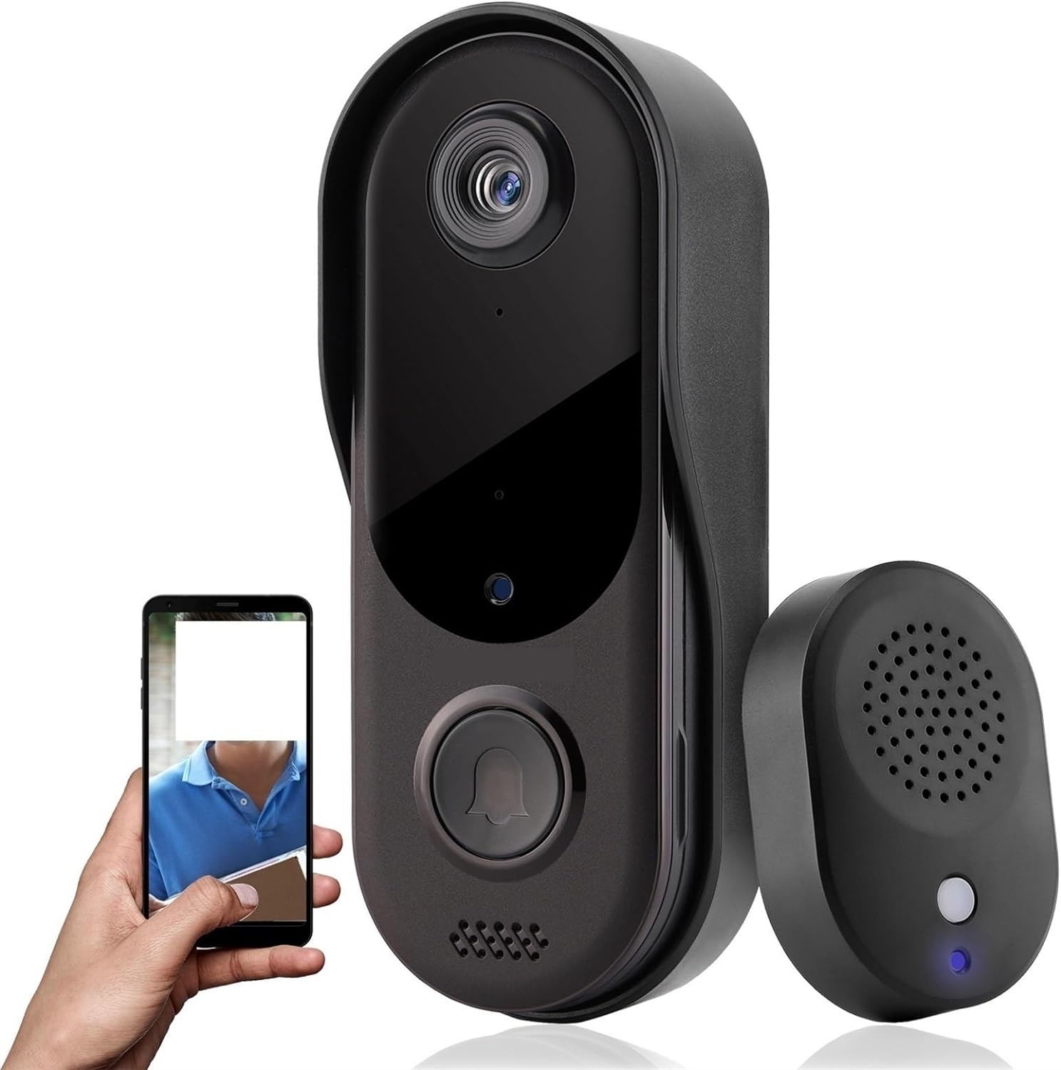 Smart Video Doorbell Camera Wireless Wifi Two Way Audio Waterproof Doorbell - Univercell