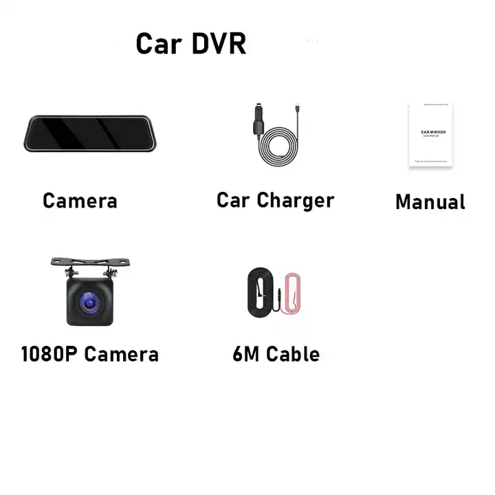 10-inch Front and Rear Dual Dash Cam 1080P Car DVR Touch Screen Car Camera - Univercell