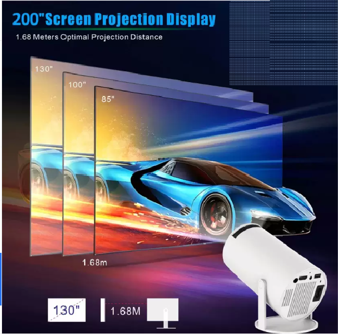 HY300 PRO Smart Ultra Projector Android 11 + M8 Pro Retro Game Stick