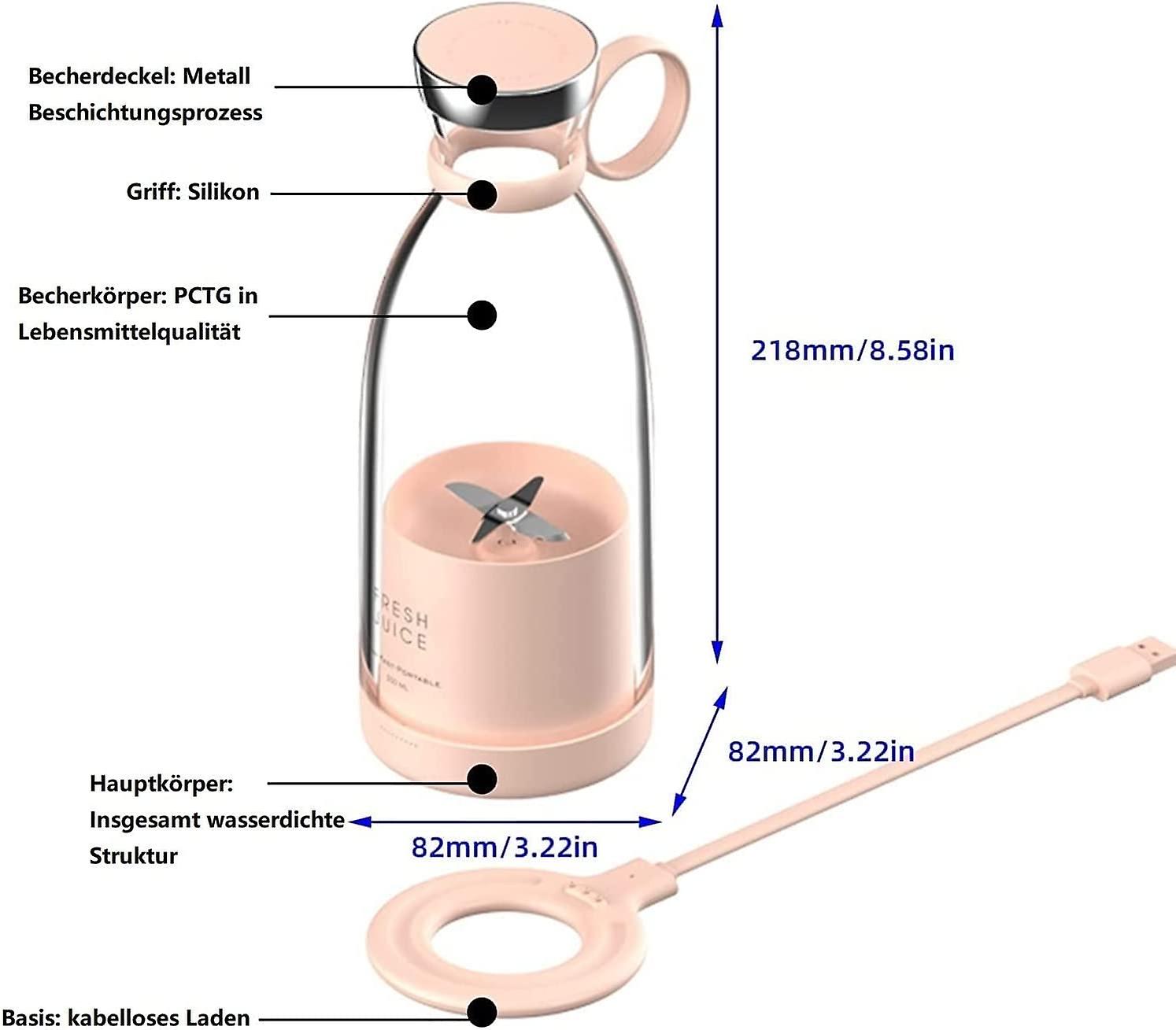 Blender Smoothie Makers, 350ml Portable Mixer Mini Personal Mixer Fresh Juice Mixer 1400mah - Univercell