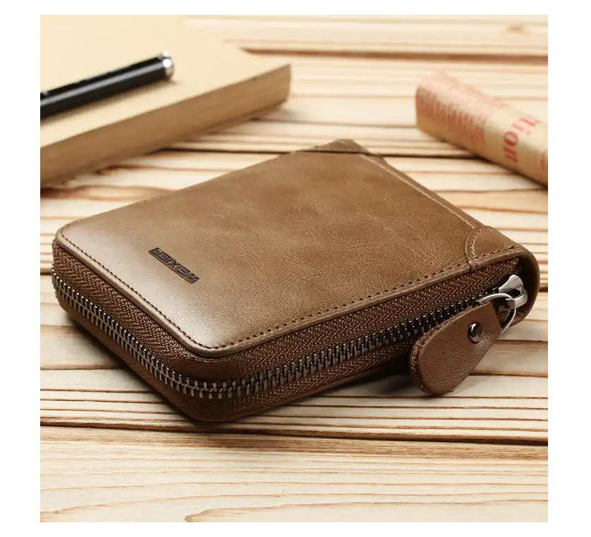 Buy Premium leather RFID Protection n Zipper Wallet for men's - Univercell