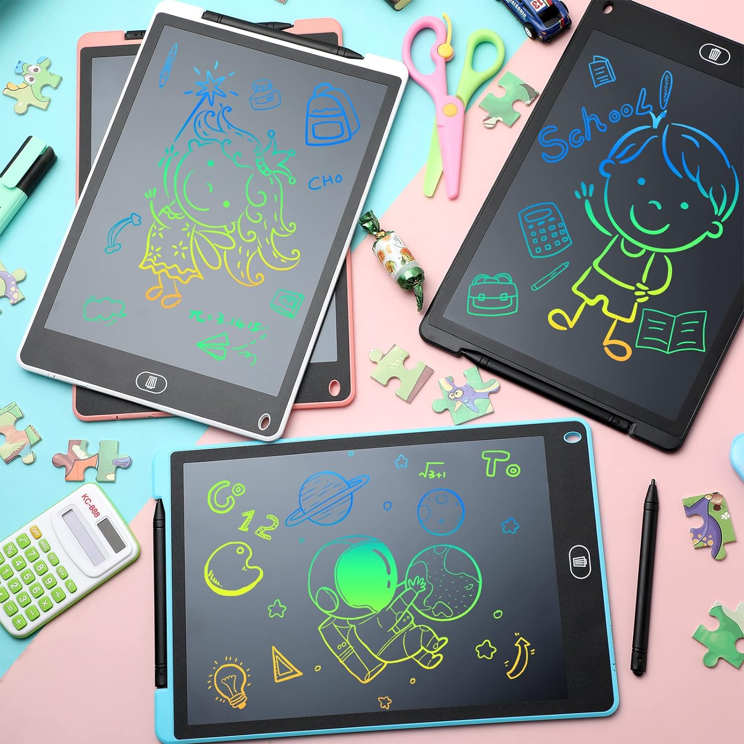 12-inch Electronic Doodle Drawing Writing Board Erasable N Reusable Digital Tablet for Kids - Univercell