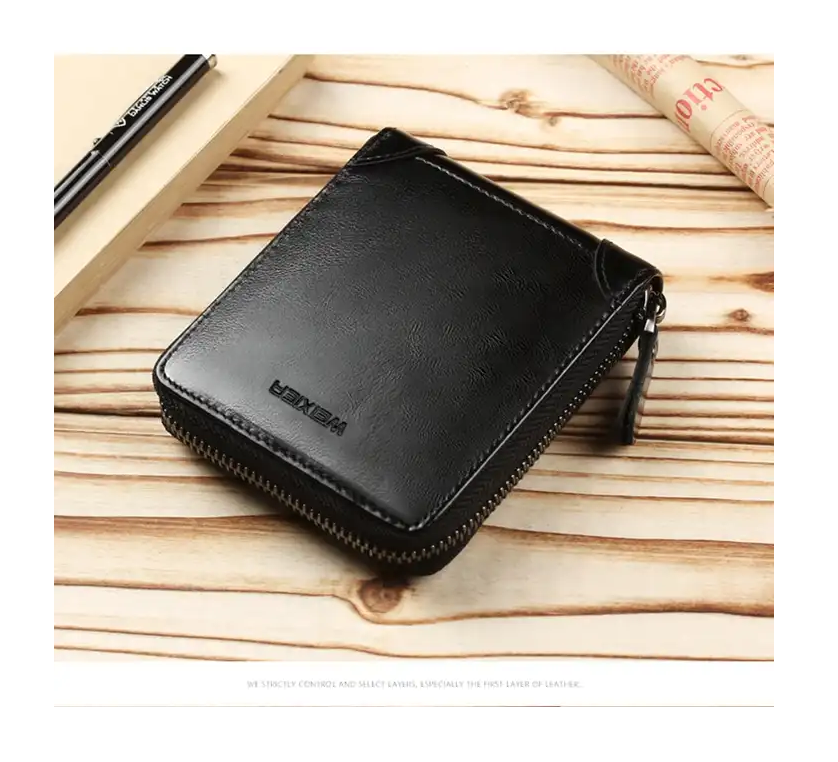 Buy Premium leather RFID Protection n Zipper Wallet for men's - Univercell