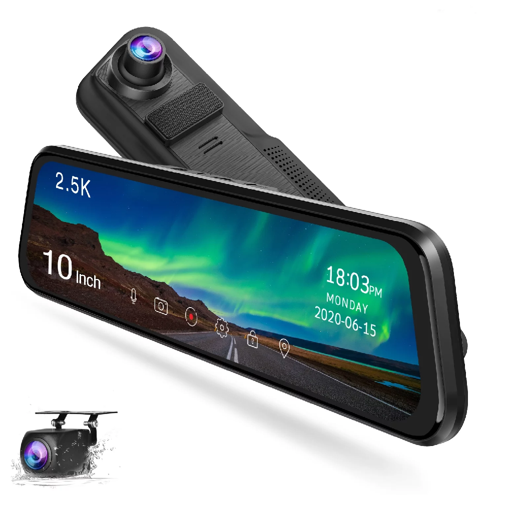 10-inch Front and Rear Dual Dash Cam 1080P Car DVR Touch Screen Car Camera - Univercell