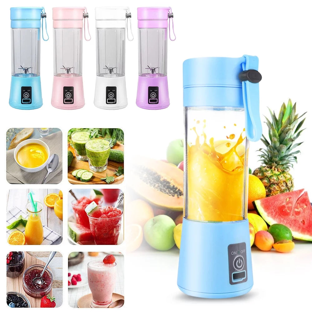 380ml Portable Personal Blender, Mini Juicer Cup USB Rechargeable and Personal Size Blender Smoothies Mixer - Univercell