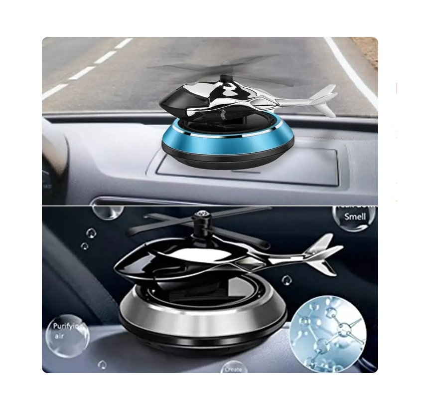 Helicopter Style Car Air Freshner Solar Power Diffuser car Dashboard Decoration - Univercell