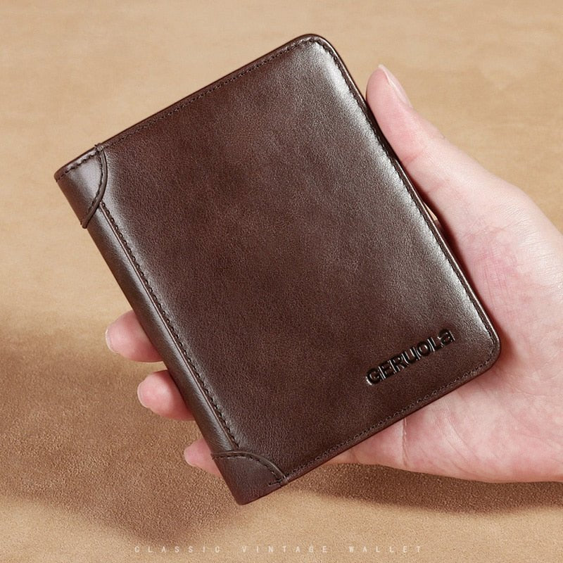 Vintage Men's 11 Card slot Genuine Leather Wallet for Men's - Univercell