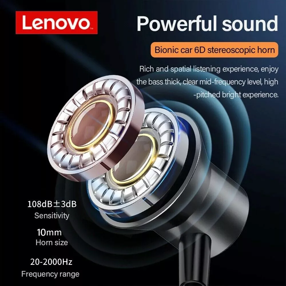 Lenovo HE05 Earphone Bluetooth 5.0 Wireless Headset Magnetic Neckband Headphone - Univercell