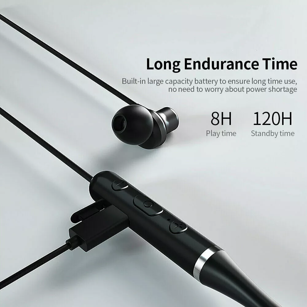 Lenovo HE05 Earphone Bluetooth 5.0 Wireless Headset Magnetic Neckband Headphone - Univercell