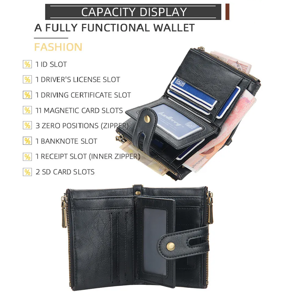 Genuine Leather RFID Protection, Multi card Holder n Zipper wallet for Men's - Univercell