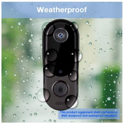 Smart Video Doorbell Camera Wireless Wifi Two Way Audio Waterproof Doorbell - Univercell