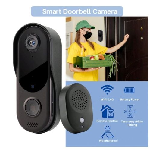 Smart Video Doorbell Camera Wireless Wifi Two Way Audio Waterproof Doorbell - Univercell