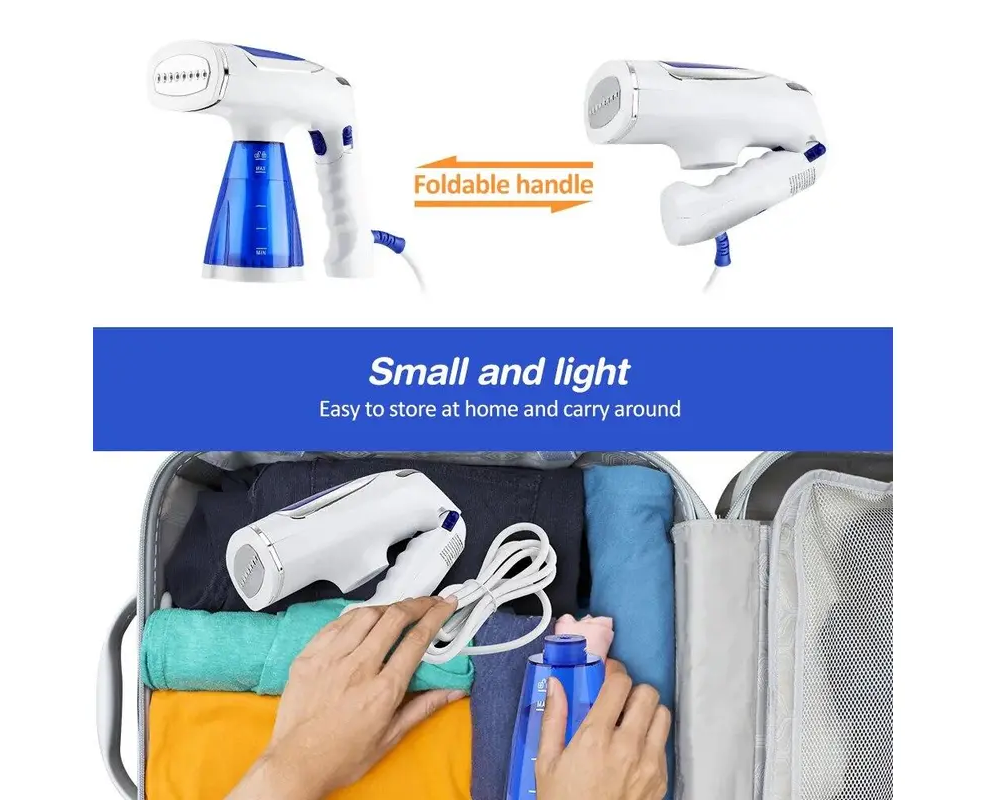 1600W Garment Steamer For Folding Clothes Handheld Upright Steam Iron For Travel - Univercell