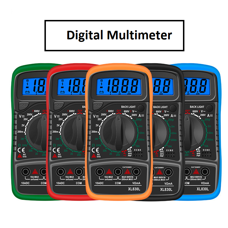 XL830L Multifunction Digital, LCD, Handheld Multimeter AC/DC Tester - Univercell