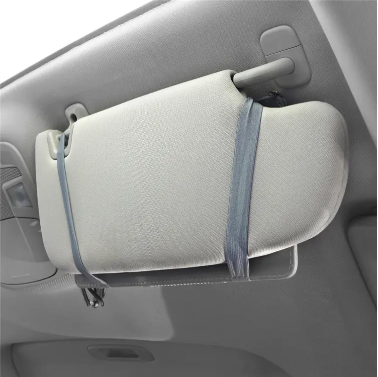 New Leather Car Sun Visor With Multi-card Holder, Storage Travel Holder with Multi Pocket - Univercell