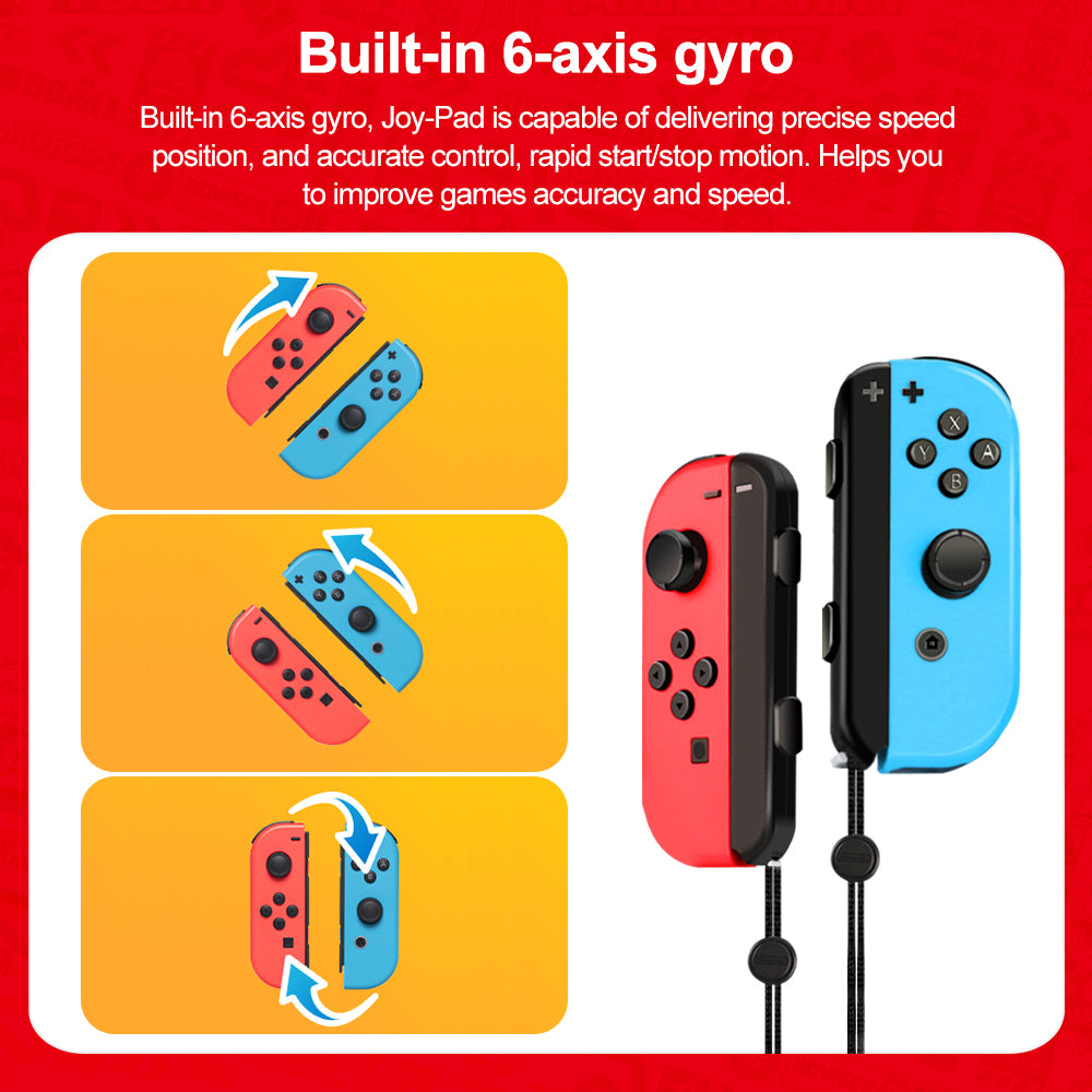 Switch Joy pad Joy Cons Joycons Wireless Controller for Nintendo Switch / OLED With Wake Up 6 Axis Joystick Bluetooth Gamepad - Univercell